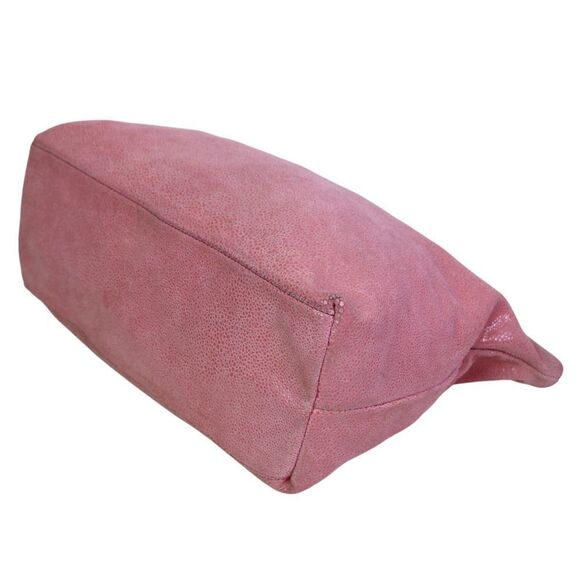 LRG Brooks Brothers SHIMMERING PINK REAL LEATHER SHOULDER BAG HANDBAG TOTE PURSE - Picture 7 of 14